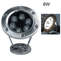 3W / 6W / 9W / 12W 12V ~ 24V 스테인레스 스틸 LED 분수 가벼운 색상 변경 방수 수중 램프 야외 간헐천 풀 RGB 조명, 차가운 흰색