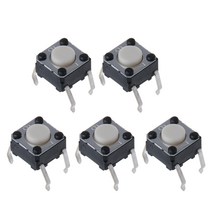 5PCS 마우스 마이크로 스위치 Logitech M185 M215 G300 G402 G602 M570 6x6x4.3mm, 검은 색