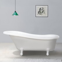 바스코리아 에덴 인조대리석 이동식 욕조 | 1050~1550 프리스탠딩 반신욕조, 1300 x 670 x 600, 1개