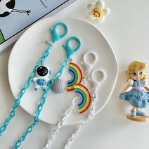 떨샵 우주인무지개 컬러체인 마스크스트랩 분실방지 안경스트랩 목걸이줄