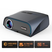빔프로젝터 울트라 4K 홈 영화 프로젝터 풀 HD 1080p 블루투스 와이파이 스마트 폰 레이저 TV 경험 교실용, 02 A12 Gray_01 EU 플러그