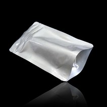 [KT알파쇼핑](BM) 지퍼 스탠드형 알루미늄 봉투 15X22cm+4cm 100매, 메탈
