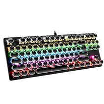 K550 기계식 게임용 키보드 87Key 유선 게임용 키보드 RGB 백라이트, 360 x 130 x 36mm, ABS, 검은 색, 텐키리스