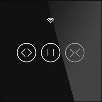 워크인스위치 us eu wifi rf433 smart touch 커튼 롤러 모터 릴레이, 커튼 스위치 블랙