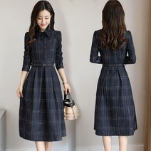 호텔 델루나 드라마 한혜연 아이유 스타일 청순미 심플한 트렌디한 체크 롱 원피스568-62.8