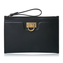 [페라가모] 트리폴리오 클러치 22 E037 NERO 0733595
