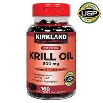 커클랜드 크릴오일 500mg 160정 오메가3
