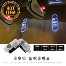 아우디 도어램프 LED 도어라이트 A4 A5 A6 A7 Q5 Q7, 02.아우디로고(원형), B.빅잭(13mm)