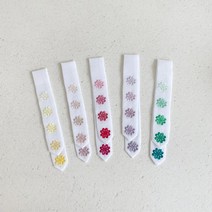 메종드온 자수 눈물고름(노랑 분홍 빨강 보라 그린)