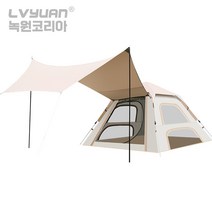 녹원 캠핑 돔 그늘막 원터치텐트+타프 풀세트 4-6인용