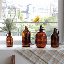 브뤼에 빈티지 갈색병 유리화병 물병, 브뤼에갈색병