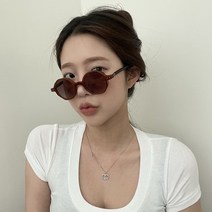 VANANA2 남녀공용 포인트 각진 동글이 선글라스