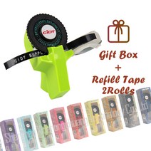 C101 다이모 라벨기 또각이 리필 테이프 2롤 세트, 그린