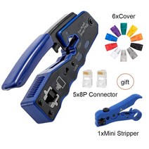 전선 탈피기 폐전선 rj45 크림 퍼 네트워크 도구 플라이어 cat5 cat6 8p rg rj45 이더넷 케이블 스트리퍼 프레스 와이어 클램프 집게 클립 rg45 lan, 세트 3