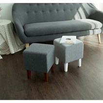 모던 사각 패브릭 쇼파 보조의자 화장대 스툴(6색) 작은 스톨 카페 현관, 블루