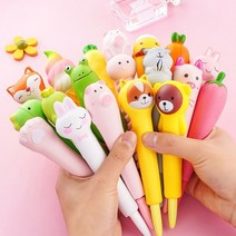 말랑말랑 스퀴시볼펜 찹쌀떡같은 중성펜 15종컬렉션, 01. 하얀토끼