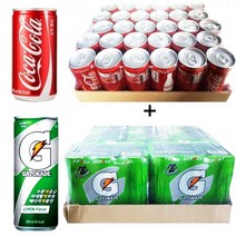 코카콜라 190mlx(30캔) + 게토레이 240mlx(30캔), 60캔, 190ml