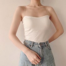 캡내장 초슬림끈 나시 이너탑