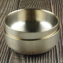 27종 티타늄 이중 국대접 2가지사이즈 그릇 접시 식기, 소(133x55)mm