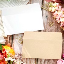 토리나라디자인 무지 현금 상품권 티켓 용돈 편지 가로 고급 백색 모조지 갈색 크라프트 봉투, 기본백색봉투(1매입)