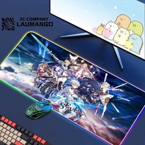 에픽 세븐 Rgb 마우스 패드 게이머 키보드 매트 책상 애니메이션 카펫 Pc 빅 게임 캐비닛 확장, 04 GG001214_06 RGB300x900x3mm