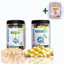 [2+1]고양이간식 샘플증정 닭가슴살큐브70g+닭가슴살안에노른자 70g 오리큐브 증정 열빙어트릿, 닭가슴살 70g 2개