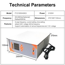 무설치 가정용초음파식기세척기 40KHz 900W 1500W 3000W 초음파 발생기 산업용 변환기 식기 세척기 탱크 Fa, 03 UK, 05 2100W 220V 40KHz