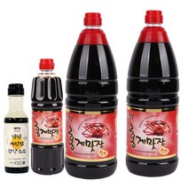 [류맛간장]홍게간장 홍게맛장소스1800ml 2병+500ml1병+계란간장