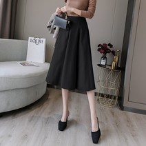 봄빛 정장 미디 플레어 스커트 5689