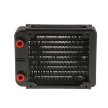 알루미늄 컴퓨터 CPU 10 파이프 수냉식 열교환기 라디에이터 120mm 검정 G1/4inch 나사산, 설명, 블랙