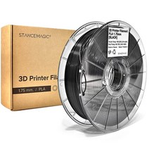 StanceMagic 화이트 3D 프린터 필라멘트 1.75mm PLA FDM 펜용 0.8kg(1.75파운드) 팩, 1kg_Black
