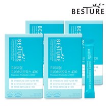 프락토올리고당 4000mg 배변활동 장건강 베스처 프리미엄 프리바이오틱스 FOS 4000 프로바이오틱스 유산균+스낵팝, 4박스, 30포