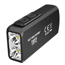 나이트코어 TIP2 720 루멘 키체인 LED 후레쉬 손전등, TIP2(검정색) + USB 하드 충전 케이블
