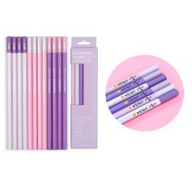 캠퍼스메이트 보라 네임연필(2B) 12자루 1세트, 나눔손글씨, 스마일