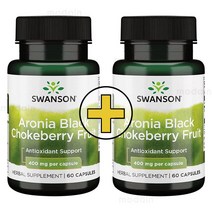 스완슨 풀스펙트럼 아로니아 초크베리 400mg 60캡슐, 2병