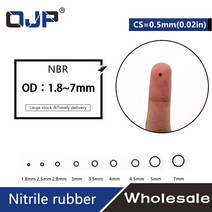 고무오링 30 개/몫 고무 블랙 NBR CS 0.5mm 두께 OD1.8/2.5/2.8/3/3.5/4/4.5/5/7mm 시계 ORing 가스켓 방수 니트릴 oring, [09] 7x6x05mm, [02] 60pieces