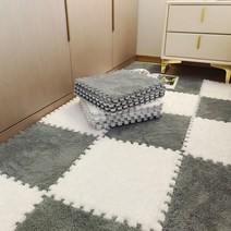 타일카페트 시공 셀프 현관 침실 붙이는 접착식 데코타일 반려동물 패드, 사이즈 30x30cm o 두께 1cm, 화이트 5개 + 그레이 5개