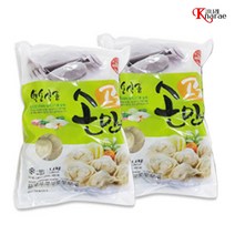 백송만두 손만두 신선한 재료로 만든 담백한 고기 만두 매콤하고 깔끔한 김치만두 수제 만두 1.4kg 2봉, 고기 1.4kg 2봉