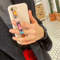 가벼운 핸드폰 핑거 스트랩(국내제작/19종), 우주(초승달)