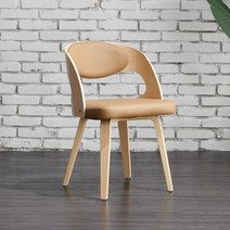 가구로드 올리비아체어 원목의자 곡목 목재 우드 카페 인테리어 디자인 인조가죽쿠션, 올리비아체어-내츄럴[베이지PU], 1개