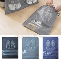 골든트리 부직포 투명창 신발 주머니 대형 36 x 45cm 5매입 1세트 여행용 파우치 신발커버