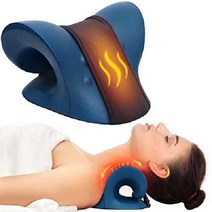 Cozyhealth 목 통증 완화를 위한 카이로프랙틱 경추 배게, 다크 블루