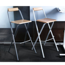 접이식 높은 의자 인테리어 영화배우 감독 의자 스툴, 49CM 두꺼운 패드 흰색