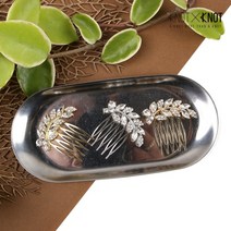 [KNOTXKNOT] 반짝반짝 크리스탈 리프 포인트 빗핀