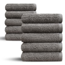[쥬련제작소] 40수 200g 호텔 수건 40cm 90cm 10장 세트, 딥그레이