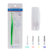 하이크린(HICLEAN) #HLM016 치간칫솔 LM-Type 1B+6P, 사이즈 2S