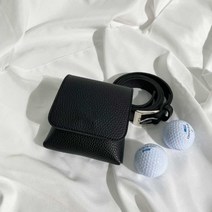 필드에나 여성 골프파우치 골프힙색 벨트 골프공 주머니, 사각포켓, 블랙(사각포켓)