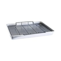 Nordic Ware 엑스트라 라지 오븐 크리스핑 베이킹 트레이 랙 포함 실버