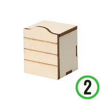 파스텔크래프트 DIY 미니어처 가구*4단서랍장 *B형 *4세트(2장) J-03-205