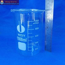 1000ml 저형 비이커 화학 실험실 붕규산 유리 투명한 스파우트로 두껍게 1PC, 한개옵션1, 한개옵션0
